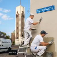 stukadoor aan het stucen in Barendrecht
