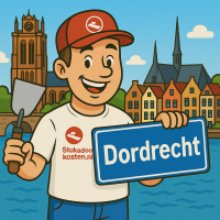 stukadoor aan het stucen in Dordrecht