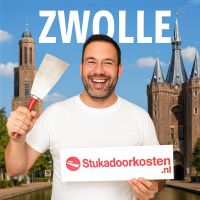 stukadoor aan het stucen in Zwolle